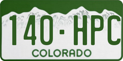 CO license plate 140HPC