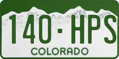 CO license plate 140HPS