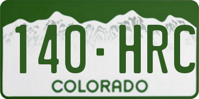 CO license plate 140HRC