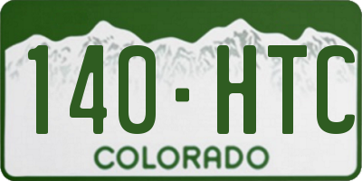 CO license plate 140HTC