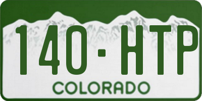 CO license plate 140HTP