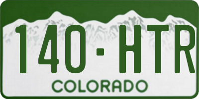 CO license plate 140HTR