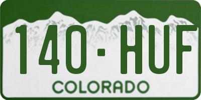 CO license plate 140HUF