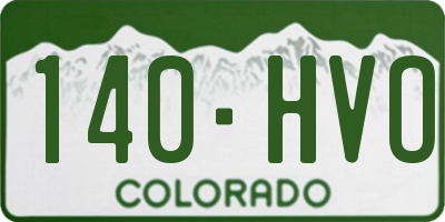 CO license plate 140HVO