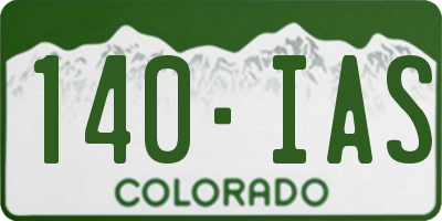 CO license plate 140IAS