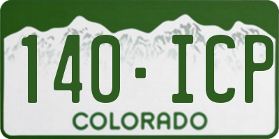 CO license plate 140ICP
