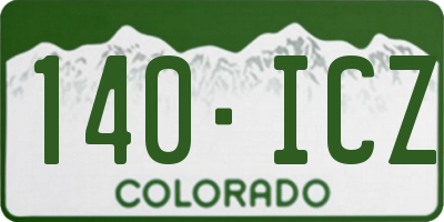 CO license plate 140ICZ