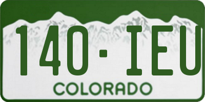 CO license plate 140IEU