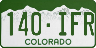 CO license plate 140IFR