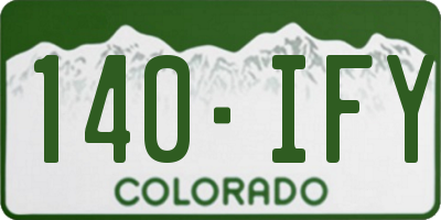 CO license plate 140IFY