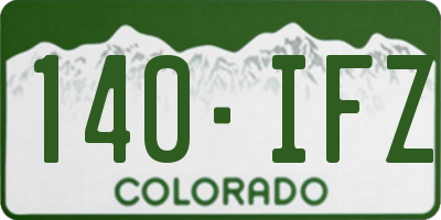CO license plate 140IFZ