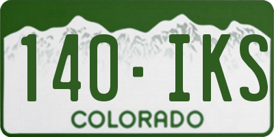 CO license plate 140IKS