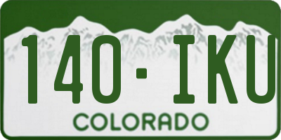 CO license plate 140IKU