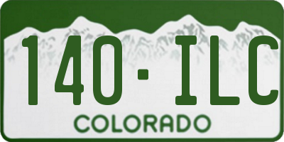 CO license plate 140ILC