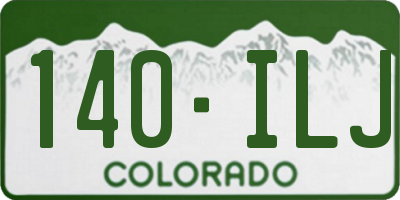 CO license plate 140ILJ
