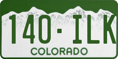 CO license plate 140ILK
