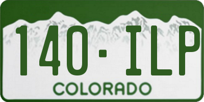 CO license plate 140ILP