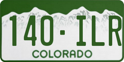 CO license plate 140ILR