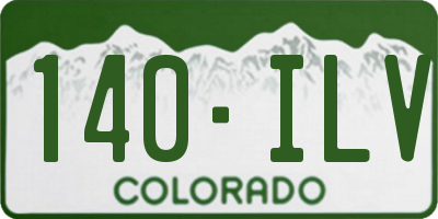 CO license plate 140ILV