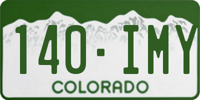 CO license plate 140IMY