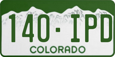 CO license plate 140IPD