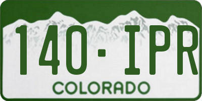 CO license plate 140IPR