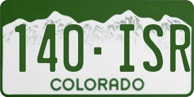 CO license plate 140ISR