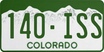 CO license plate 140ISS