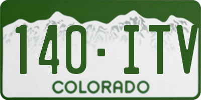 CO license plate 140ITV