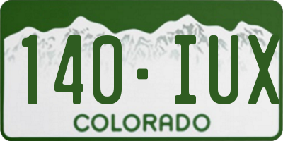 CO license plate 140IUX