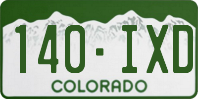 CO license plate 140IXD