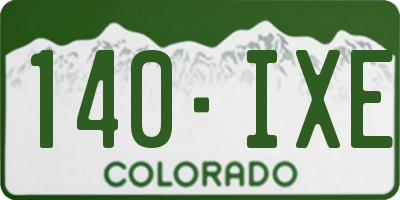 CO license plate 140IXE