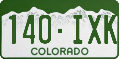 CO license plate 140IXK