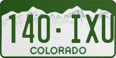 CO license plate 140IXU