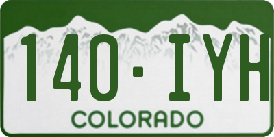 CO license plate 140IYH