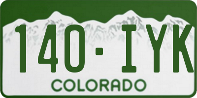 CO license plate 140IYK