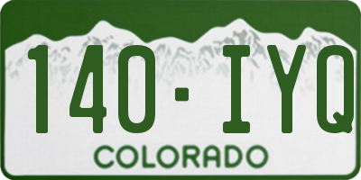 CO license plate 140IYQ