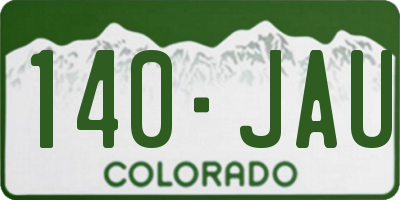 CO license plate 140JAU