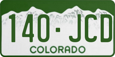 CO license plate 140JCD