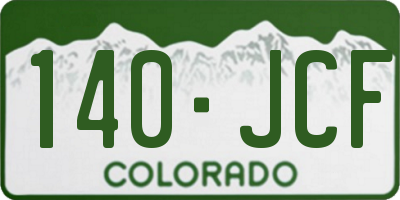 CO license plate 140JCF