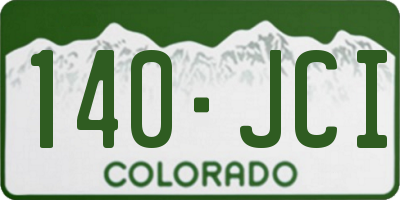 CO license plate 140JCI