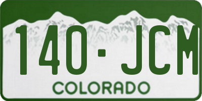 CO license plate 140JCM