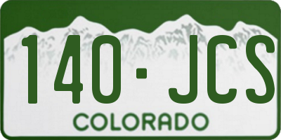 CO license plate 140JCS