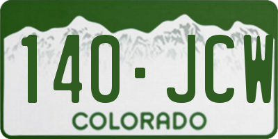 CO license plate 140JCW