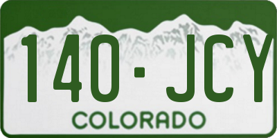 CO license plate 140JCY