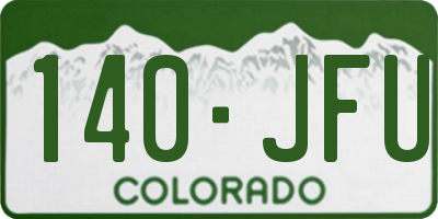 CO license plate 140JFU