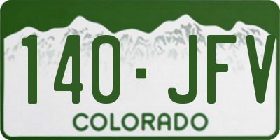 CO license plate 140JFV