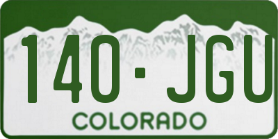 CO license plate 140JGU