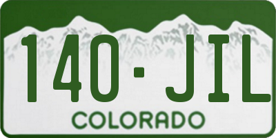 CO license plate 140JIL