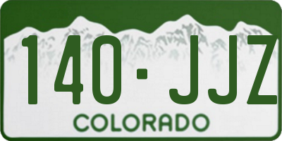 CO license plate 140JJZ